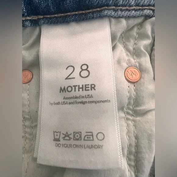 Mother Superior The Outsider Flood Fray Are There Yet Jeans Size 28 Wide Leg - Picture 7 of 8